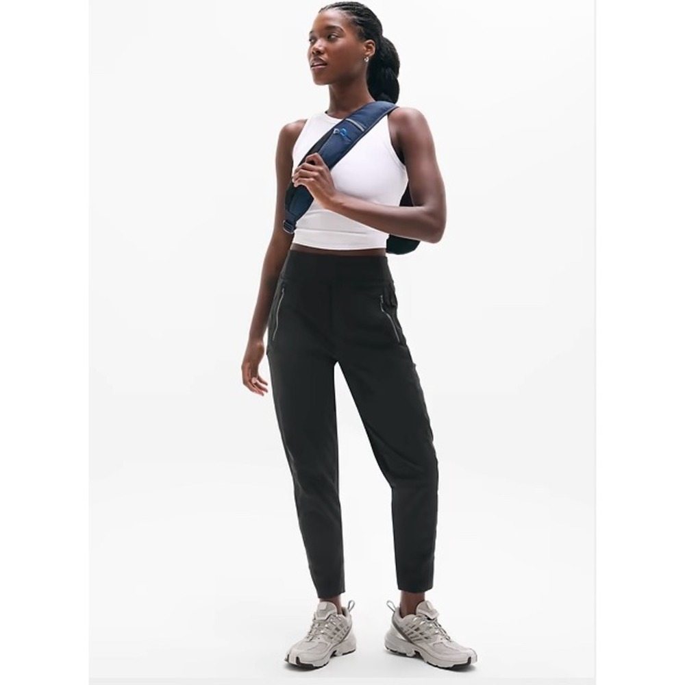 Athleta Trekkie North Jogger Women's 2P Black High Rise Athletic Athleisure Walk